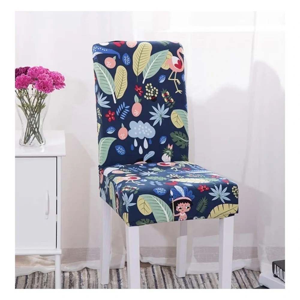 4PCS Stretch Removable Washable Dining Room Chair Protector Slipcovers/Home Deco